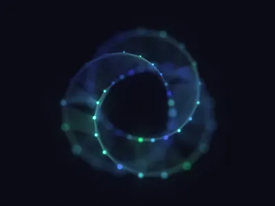 Smart Device Vision Research animation loading loop motion graphics möbius ring ui