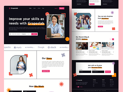 E- Learning Website UI Design Concept best designer homepage design landing page popular designer restaurant web restaurant website top designer ui designer uiux designer ux designer web web design web design 2023 web design ui web designer website website concept website designer website redesign website ui