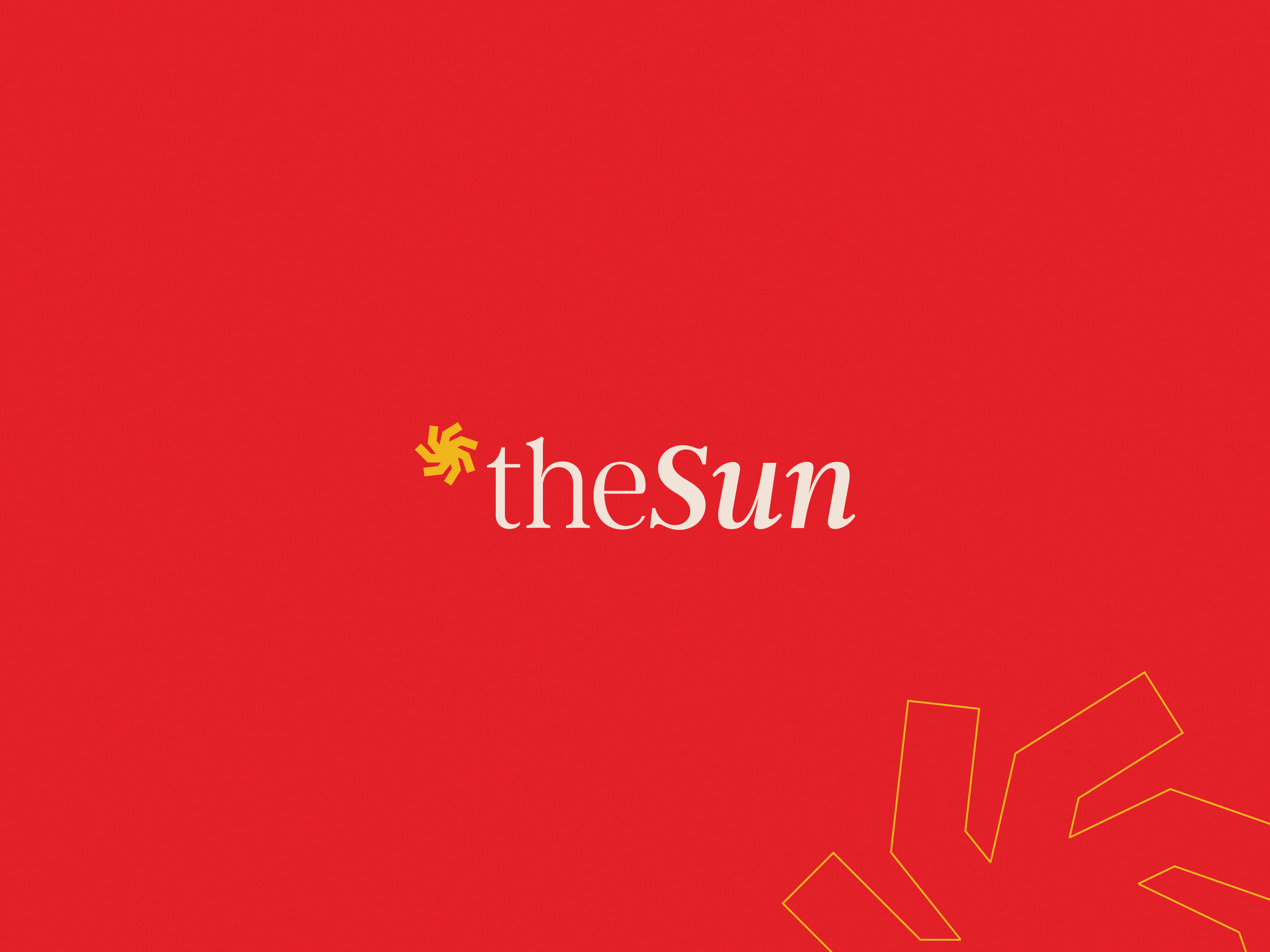 theSun - Logo Design aesthetic brand branding business clean design graphic design icon identity logo minimal newspaper red social media sun visual yellow