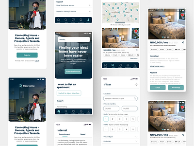 RenHOME- Easy and fast solution to find ideal homes apartment app mobile real estate uiux