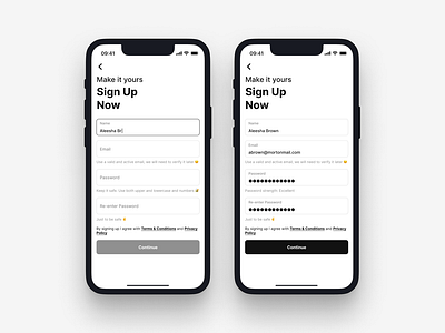 Mobile Sign Up Page mobile mobileapp mobileui signup uidesign ux uxdesign