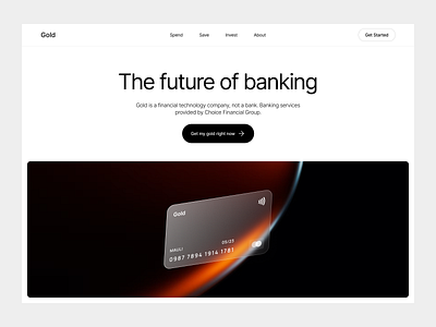 Gold - Financial Website figma financial landing page ui design web design website