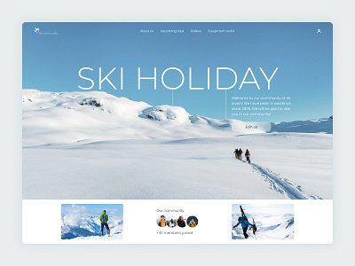 Website for ski lovers active community holiday live ski ski lovers sport ui ux web web design website winter