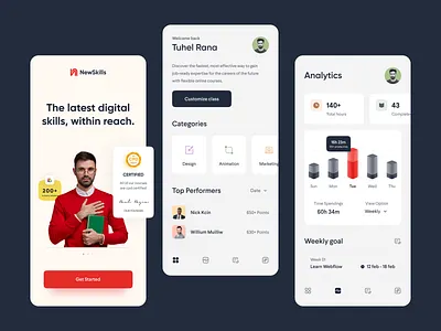 NewSkills Mobile mobile design product design responsive ui ui design uidesign uiux user interface design