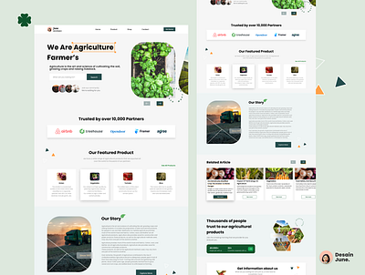 Landing Page Agriculture Farmer's brading farmer green landingpage pertanian petani ui uidesign webdesign website