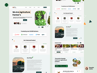Landing Page Agriculture Farmer's brading farmer green landingpage pertanian petani ui uidesign webdesign website