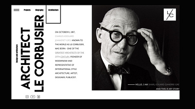Website design - Architect Le Corbusier branding design graphic design logo ui ux website