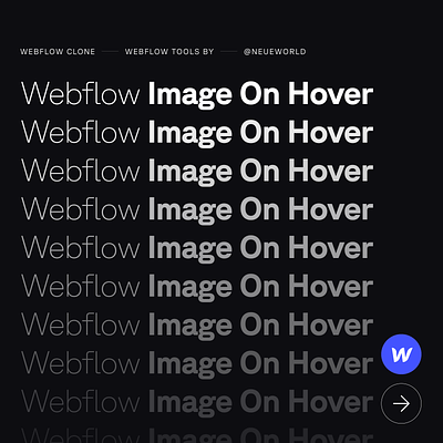 WebFlow - Image on Hover Clonable animation dashboard graphic design hover image animation microanimation motion graphics webflow