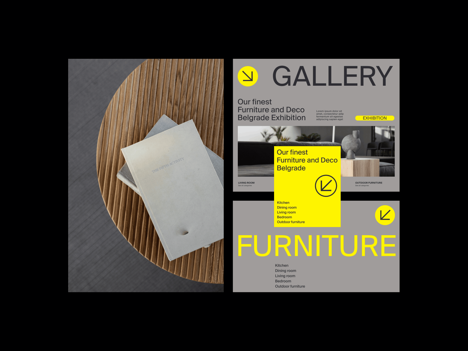 Furniture Exhibition 02 artdirection branding design figma layout minimal minimalist modern typography ui visual design webdesigm website whitespace
