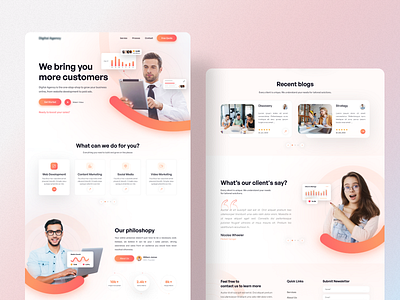 Digital Agency Website Design design design agency website development agency website digital agency homepage marketing website seo website ui ux website
