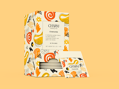 Tea packaging design, summer pattern, tea box, brand identity box brand identity branding design food graphic design label logo logotype package packaging photoshop product product design tea tea box tea brand tea branding tea packaging typography