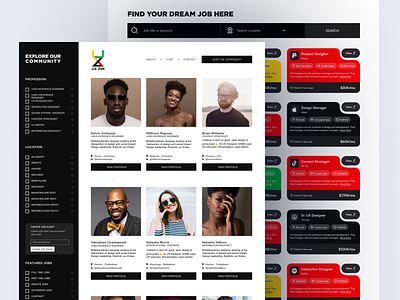 UX Zimbabwe Platform branding design designers flat graphic design homepage illustration job job hunt landing page design platform ui ux web website