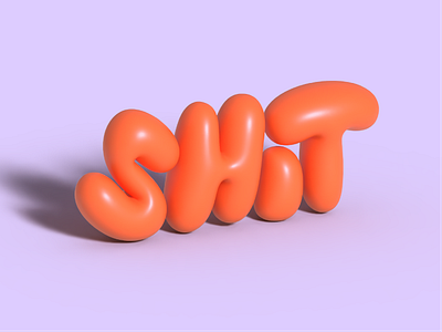 SHIT - playing with Ai inflate 3d concept graphic design type