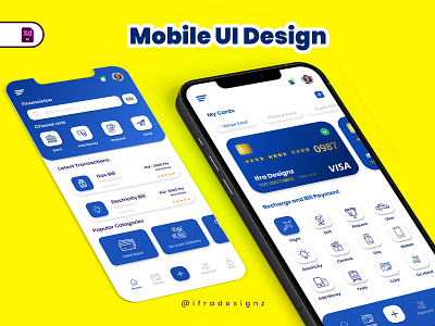 Finance App UI Design interface design mobile ui mobile ui design ui uiux user interface design