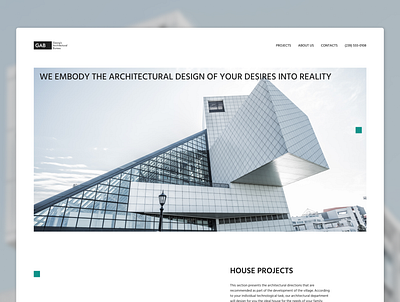 🏢 Architectural landing page architecture design homepage landing page minimalist typography ui ux web design website