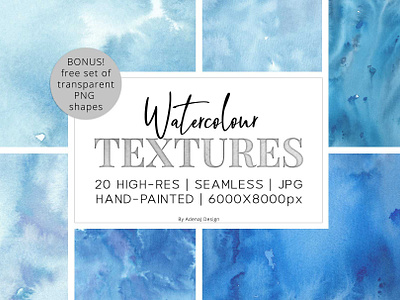 20 Huge Seamless Watercolor Textures