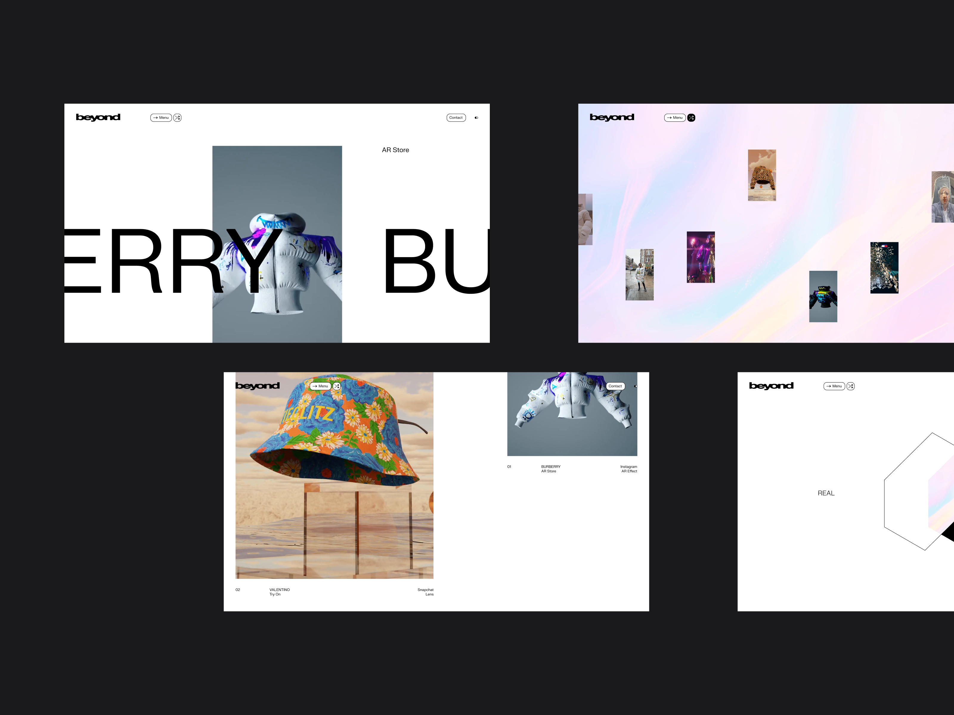 Beyond Branding and Website 3d animation big type branding clean digital design fashion website logo minimal design motion motion design ui user interface ux vibrant colors vr webdesign website