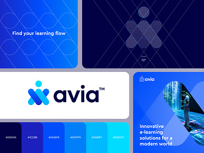 Logo design for e-learning platform abstract av avia branding community e learning education growth human learning logo modern logo monogram person proffesion smart study technology upgrade vadim carazan