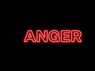 (D)ANGER anger bulb danger filter flash flicker lights neon svg vector