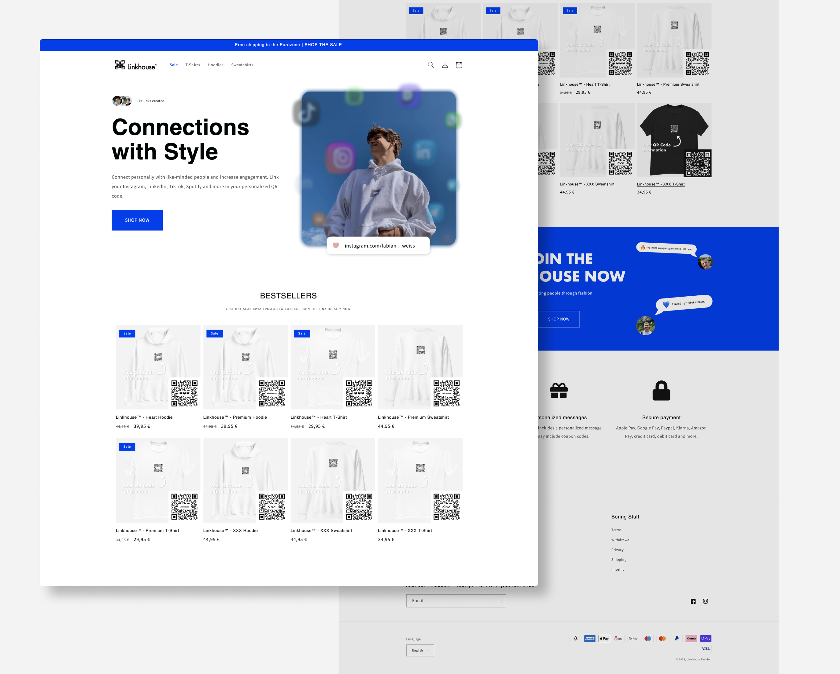 Linkhouse Fashion branding business business web design dropshipping illustration landing landing page logo online business online shop product design shirts shopify startup theme ui web page webdesign webshop