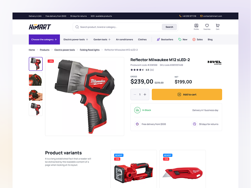 Product Card - Himart ecommerce store addtocard b2b b2c big menu buy design ecommerce flat modern product productcard productdesign shop store ui ui design uidesign ux vibrant website