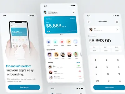 Financial Mobile App app design financial mobile money payment ui wallet