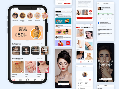 Jewellery App UI Design design figma image editing jewellery app mobile app phone app prototype ui ui ux design uiux user experience user interface ux wireframing