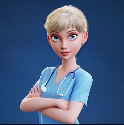 "Nurse" Animation 3d animated logo branding business logo design graphic design illustration logo ui vector