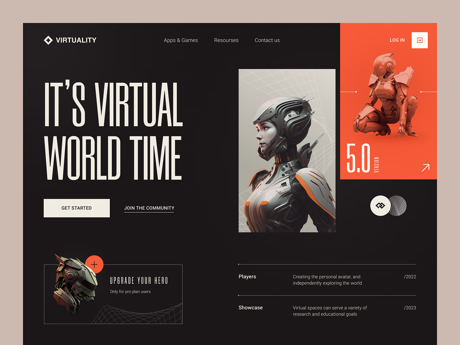 Virtuality Web Site Design: Landing Page / Home Page UI by Halo UI/UX ...