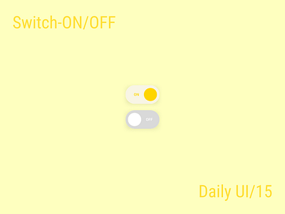 Switch-ON/OFF UI adobe xd app behance daily ui design figma ui