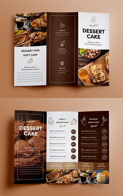 "Dessert Cake" Brochure design 3d animated logo branding business logo design graphic design illustration logo ui vector