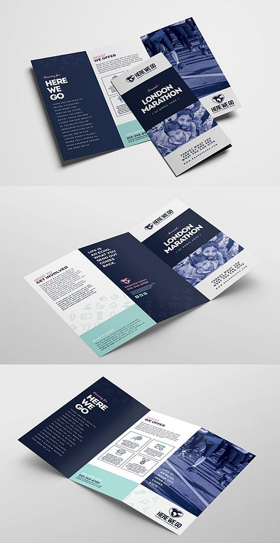 "Here We Go" Brochure design 3d animated logo branding business logo design graphic design illustration logo ui vector