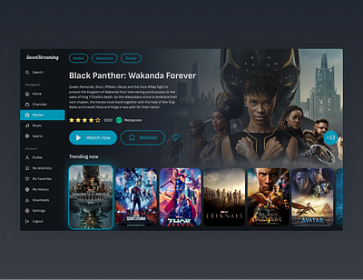 TV App - Daily UI #025 025 app channels dailyui design figma movies music streaming tvapp ui