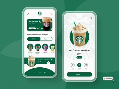 Starbucks Coffee App Design 3d animation art branding coffee digitaldesign ecommerce flatdesign graphic design illustration innovationsync logo mobile motion graphics nft product design shopify typography ui webdesign