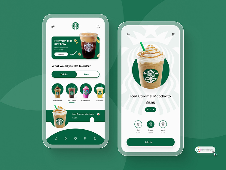 Starbucks Coffee App Design by InnovationSync on Dribbble