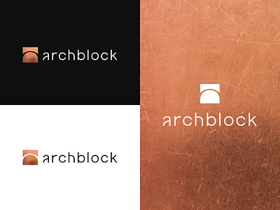 Archblock Logo blockchain branding cryptocurrency design graphic design logo