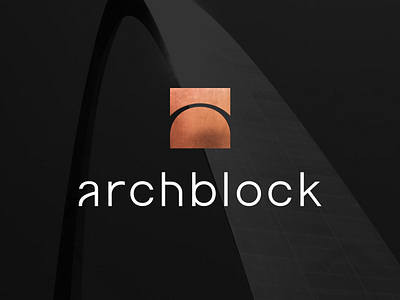 Archblock Logo blockchain branding cryptocurrency design graphic design logo