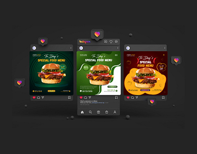 Food menu Social media Banner Template food advertising graphic design ramadan food menu
