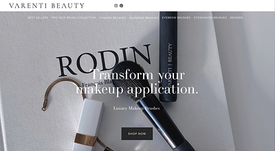 varenti beauty branding design typography ux
