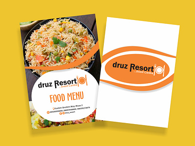 A-Z MENU DESIGN FOR "DRUZ RESORT" creative food menu food menu food menu design