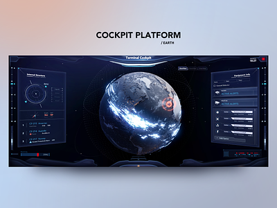 Cockpit Platform x FUI 3d blender data data visualization design earth fui hud interface technology ui uiux ux web website