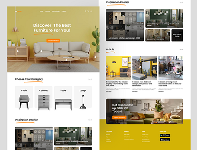MyFurniture - Landing Page Furniture & Interior Website App app furniture interior ui ux vector
