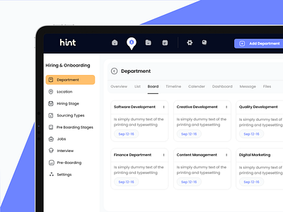 Hiring & Onboarding design ui