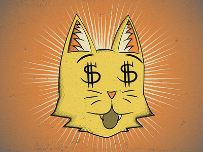 GREED 2dart cartoon cat character design digitalart digitalillustration graphic design graphics greed halftone illustration illustrator originalcharacter sevendeadlysins vector vectorart