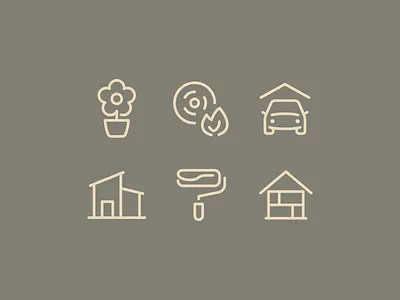Home Icons design home house icon icon set iconography icons illustration line pixi ui vector