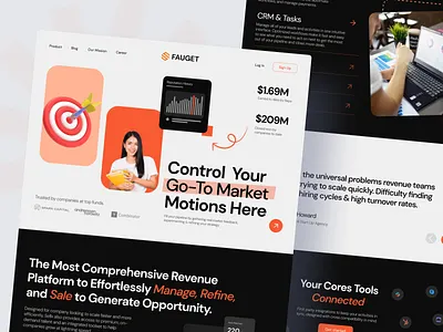 Web Design for All in One Sales Platform canada design landing page saas landing page saas website sales website ui web design web development website design