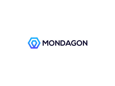 MONDAGON - Logo Design Concept ai artificial intelligence brand identity branding creative designer portfolio designs gradient hexagon logo logo designer modern polygon simple tech technology unique