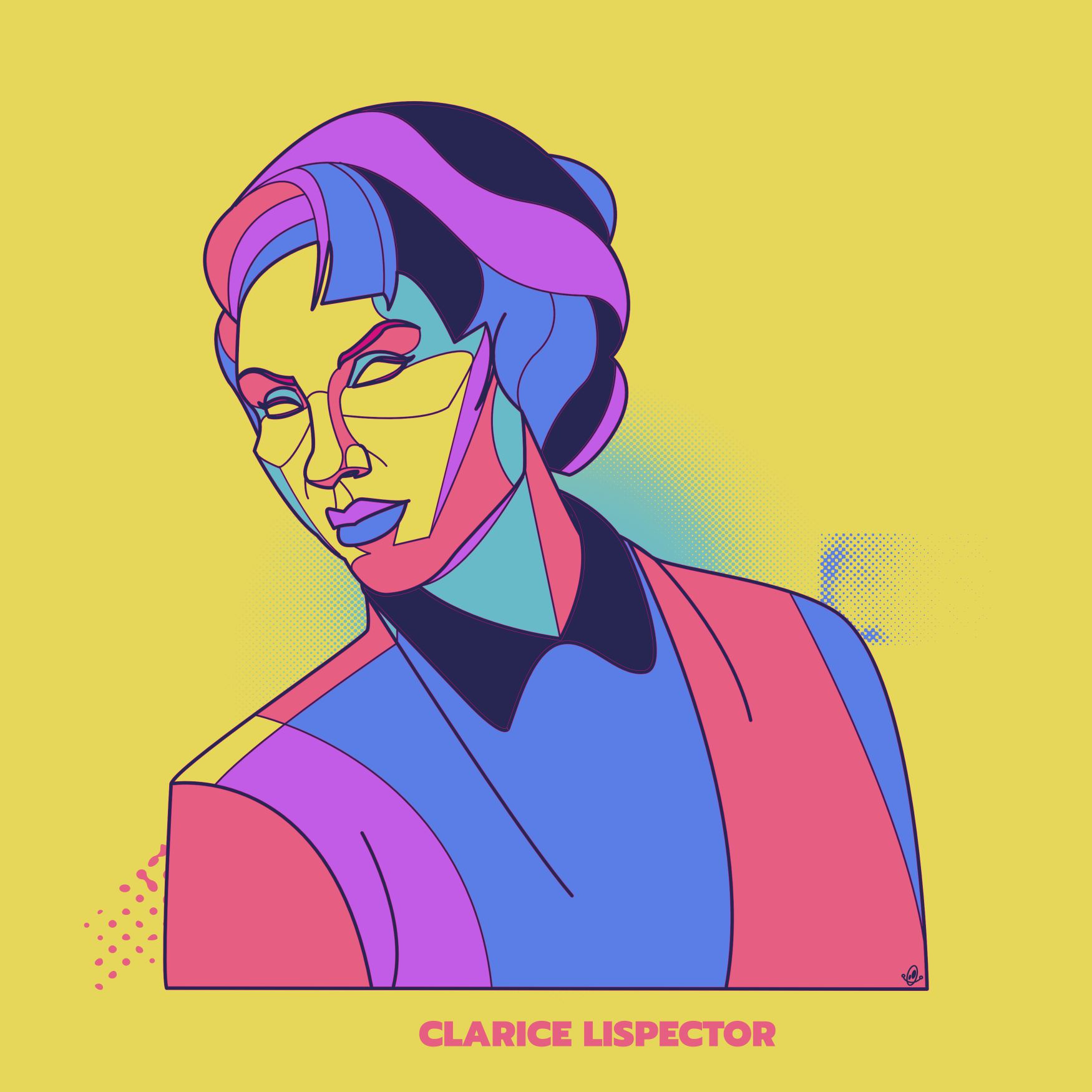 Retrato - Portrait - Clarice Lispector design editorial graphic design illustration ilustracao portrait publishing retrato vector