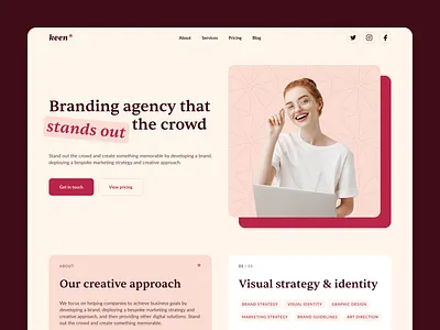 Branding Agency Corporate Website agency branding corporate website design landing marketing ui webdesign website