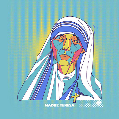 Retrato - Portrait - Madre Teresa art design editorial graphic design illustration ilustracao portrait publishing retrato vector vetor